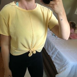 Cropped athleisure wear t shirt